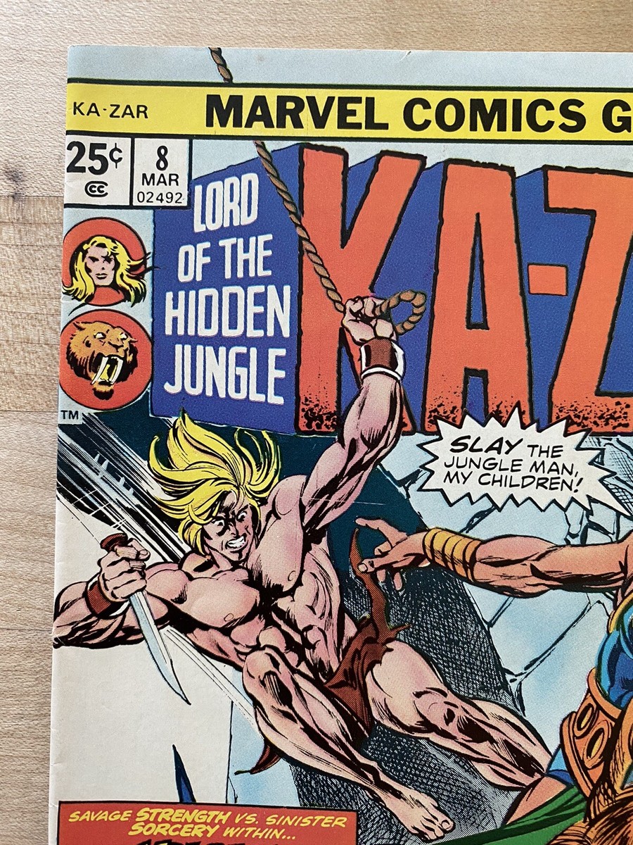KA-ZAR #8 - THE VOLCANO OF MOLTEN DEATH! MARVEL COMICS, THE SAVAGE