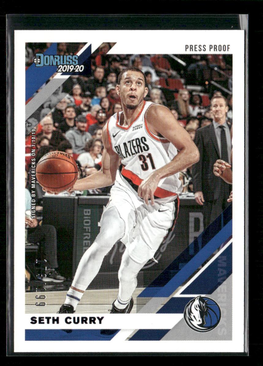 2019-20 Donruss #62 Seth Curry Press Proof Purple #/199