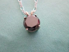 1.90ct 100% REAL NATURAL BLACK DIAMOND NECKLACE,CERTIFICATE,FREE DIAMOND TESTER