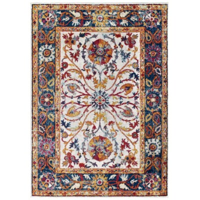 Modway Samira Floral Persian Medallion 8x10 Area Rug, Multicolored -R-1174A-810
