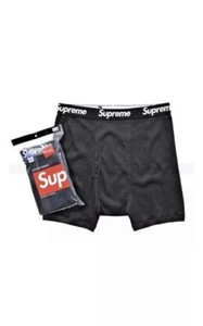 SUPREME AUTHENTIC HANES BLACK BOXER BRIEFS - 1 BOXER | eBay