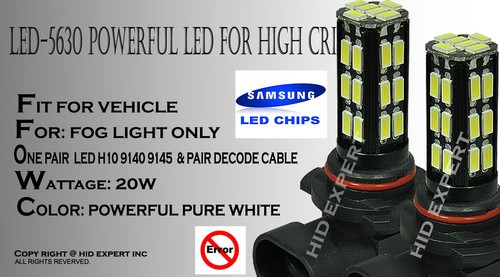 Samsung H10 9140 9145 Canbus resistor White Repalce Halogen Fog Light Bulbs F744 - Picture 2 of 7