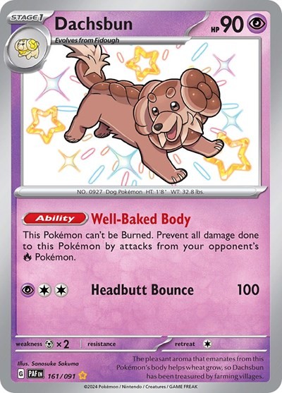 Pokemon Dachsbun (161/260) Paldean Fates NM HOLO