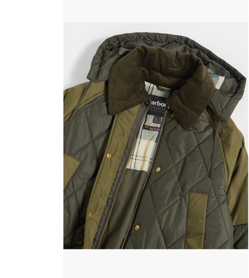Barbour Cookston Quilted Coat with Removable Hood MSRP$460