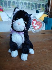 Ty Beanie Baby Fussy The Cat with Tag and Protector Retired