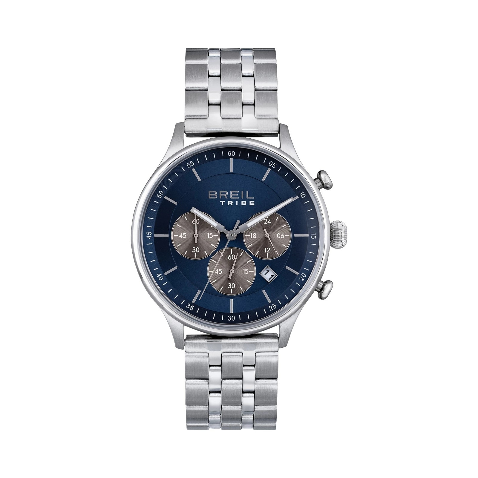 Mens Wristwatch BREIL Tribe CLASSY EW0642 Chrono Stainless Steel Blue