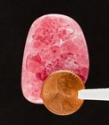Rhodochrosite Stalactite Polished Cabachon Slice Pink Argentina 39mm 19g C0852 — photo 2