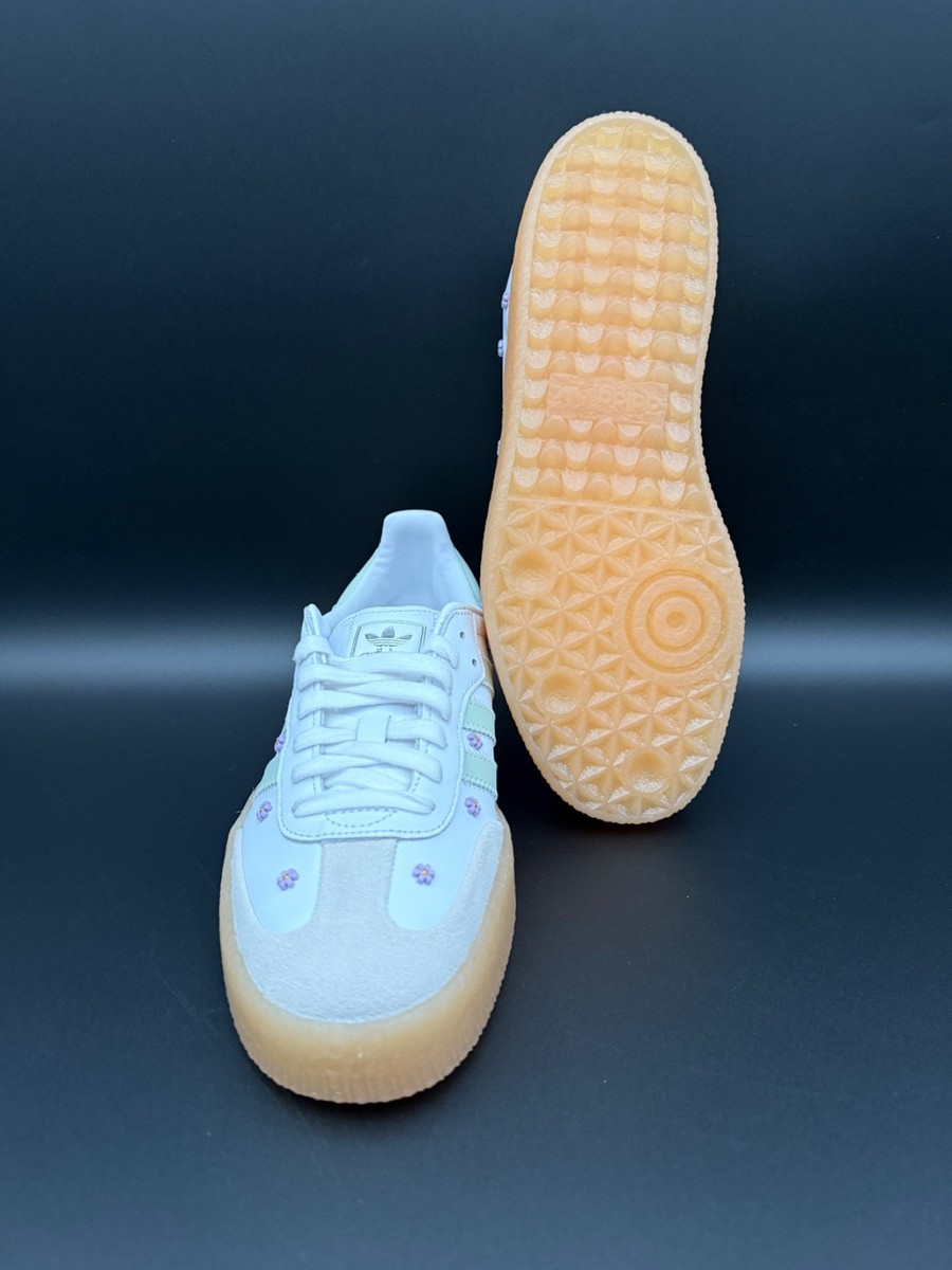 Size 9 - adidas Sambae Cloud White Linen Green Gum W for sale