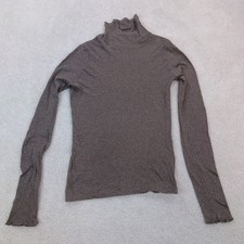 Everlane 100% Organic Cotton Long Sleeve Turtleneck Size Medium Heather Taupe