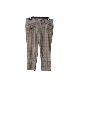 Stefanel Plaid Cropped Wool Pants Y2K Made In Italy Size 4