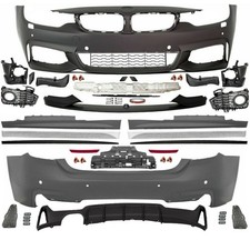 Bodykit Sto�stange Schweller + Spoiler 2-Rohr passt f�r BMW F32 F33 Performance