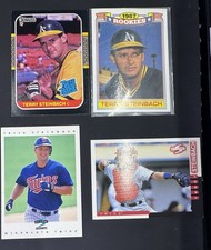Terry Steinbach Card Lot x4 RC 1987 Donruss Rated Rookie Glossy Oakland A’s