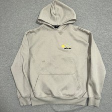 White Fox Boutique Shooting Star Graphic Hoodie Sweatshirt Beige Size S/M