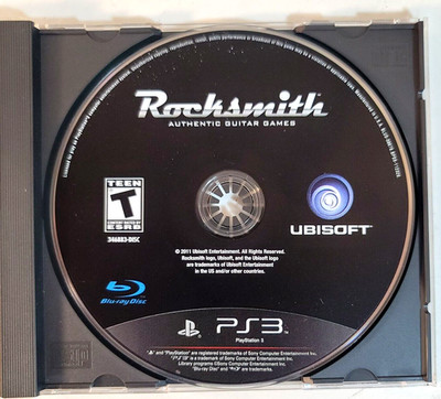 Rocksmith (Sony PlayStation 3, 2011) Original Game Disc - Tested and Working