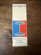 D711 BF B.F. Goodrich Tire Industrial Rubber Akron Ohio Vintage Matchbook Cover