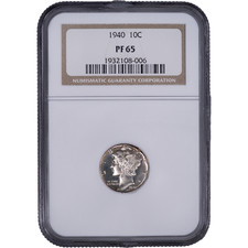 1940 10c Mercury Proof Dime Ngc Pf 65