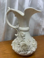 Belleek Aberdeen Antique Jug/Pitcher Vintage Porcelain Vase 7.5" Ireland