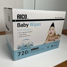 RICO Baby Wipes, Soft Pack With Easy Flip-Top Lid, Ultra Moisturizing, 720-Count