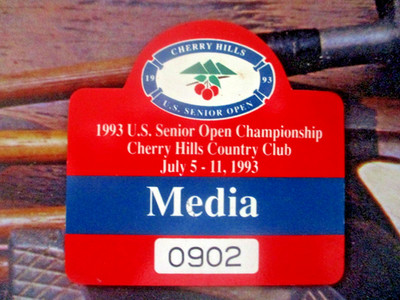 vtg - PGA TOUR badge - 1993 U.S. SENIOR OPEN - Cherry Hills CC - Jack Nicklaus
