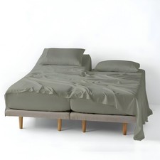 Split King Sheet Set, 5 Piece 100 Egyptian Cotton Sheets for Adjustable Bed, ...