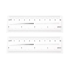2pcs Film Ruler 4 Inch 0.1mm Scale PET Flexible Straight Ruler