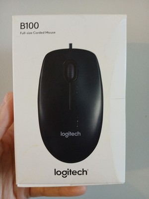 Logitech B100 (910-001439) Optical USB Mouse Fully Corded