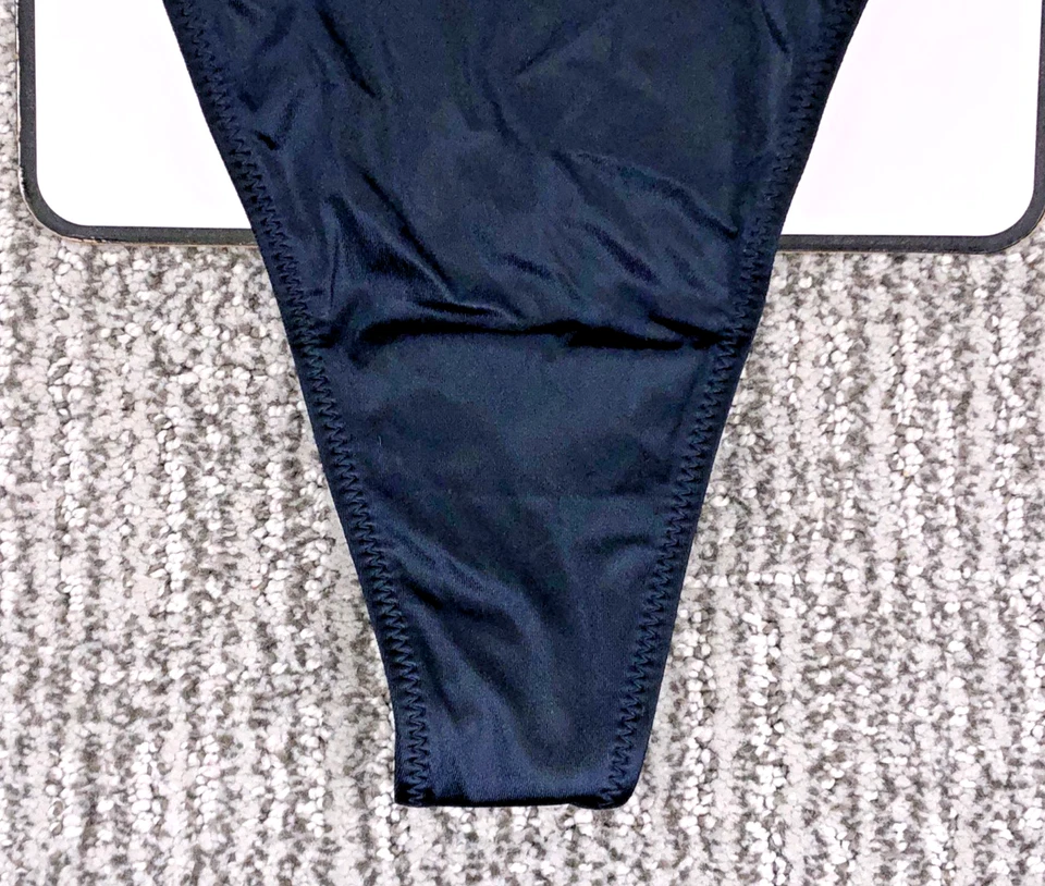 Victoria's Secret Nuevo con Etiquetas Mediano Azul Brillo Correa Tanga Panty Sexy Eléctrico Orquídea Foto 4 de 4