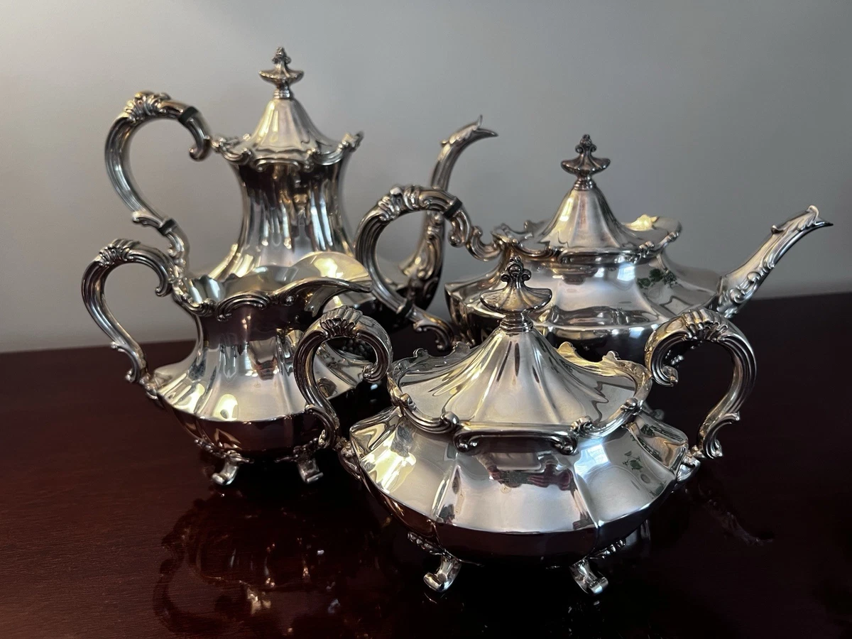 Reed & Barton 1900-1940 Antique US Silver-Plated Teapots, Coffee