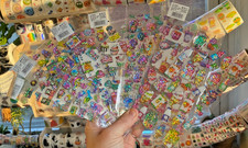 Adorable Kawaii Glittery 3D Stickers: Candy, Unicorns, Rainbows : You Choose 