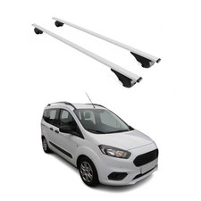Dachträger Grundtäger für Ford Courier 2014-2023 75kg Metall Silber 2 tlg