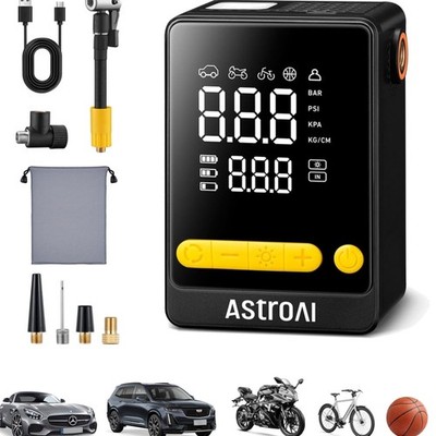 Mini Elektrische Luftpumpe kabellos, dual-Display, bis 10,3 Bar für Auto