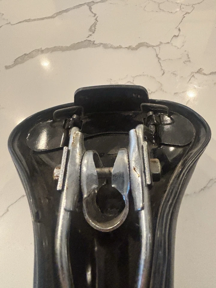 Asiento de bicicleta Brooks vintage con abrazadera negro Café Cruiser Klunker Hipsters Foto 3 de 4