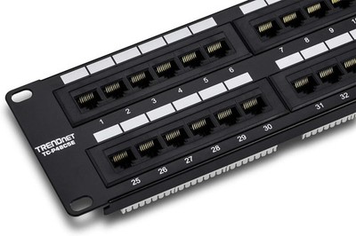 Trendnet TC-P48C5E 48-Port Up to Cat5E Rj45 2U Rackmount Patch Panel Unshielded
