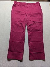 Tommy Hilfiger NWT Woman's Size 10 Traditional Burgundy Straight Leg Chino Pants