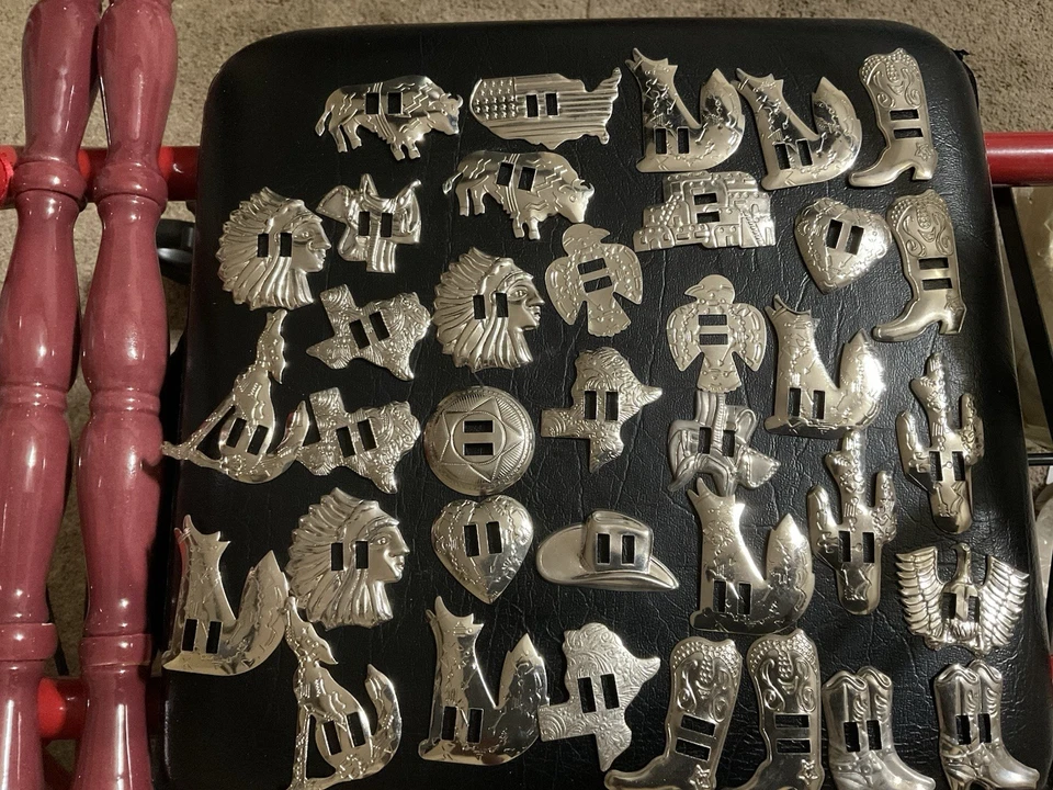 Conchos Plateado Ranurado para Cuero Artesanía Cinturones Bufandas Monederos y 36 Piezas Nuevo Foto 3 de 4