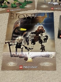 LEGO BIONICLE Instruction Manual Lot + Posters 8566 8572 8589 8568 