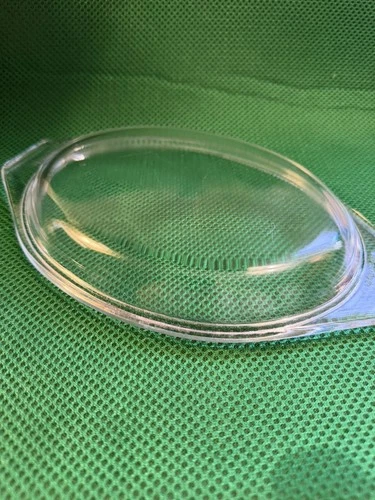 Vintage Pyrex Lid 943C Clear Tab Handle Cover For Oval Casserole