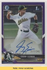 2018 Bowman Draft Chrome Pick Purple Refractor /241 Jeremy Eierman Auto READ h7i