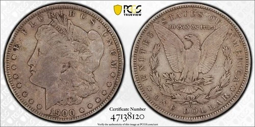 1900-O MORGAN SILVER DOLLAR TOP 100 VAM 29A DIE BREAK PCGS VF25 ~ LOW POP