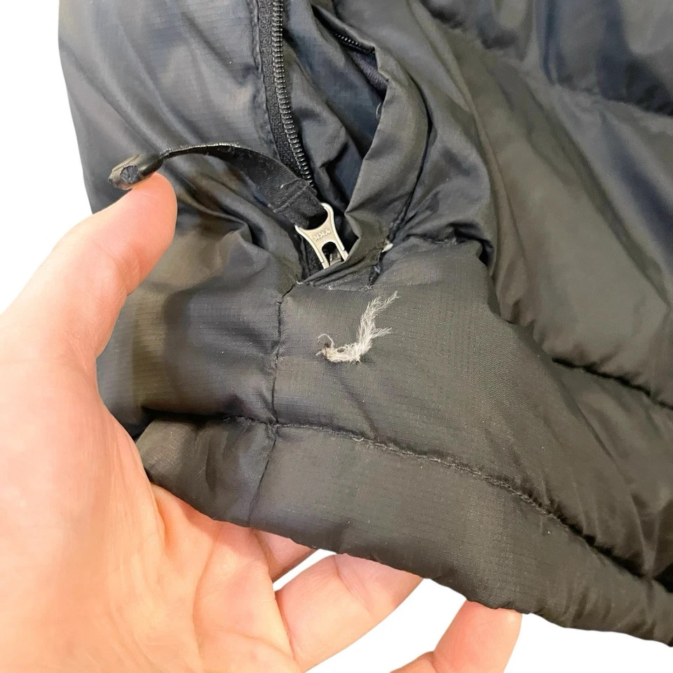 LL Bean Down Vest Men’s XXL Tall Black Zip Up Sleeveless Puffer OFKG1 *FLAW* - Image 3 of 4