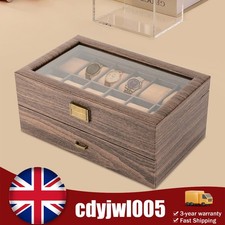 24 Slots Watch Box Watch Case Mens Jewelry Holder Watch Display Case with Drawer