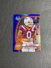 2024 Bowman University Chrome Ali Jennings #10 Blue Refractor #/199 Rookie