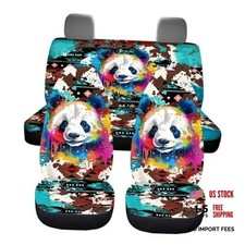 Car Seat Covers Breathable Material Car Seat Cover Colored Paint Panda Cow Skin