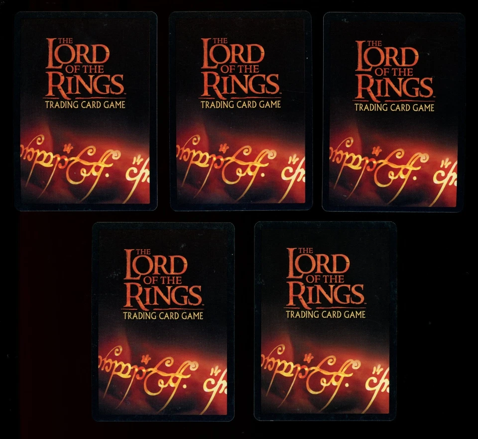 LOTR Lord of the Rings TCG 2005 German Tournament Foils 13TF1-5 Complete Set - Image 2 of 2