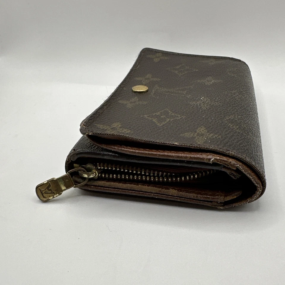 Auténtico monograma billetera Louis Vuitton Porte-Monnaie billeteras caja fuerte RA0032 Foto 3 de 4