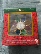 Contemporary 2 Sided Kurt Adler New in Box 8pt. Lighted Christmas Tree Topper