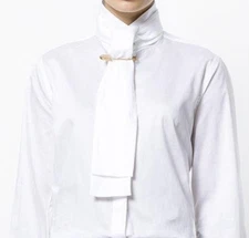 Burberry Unisex White Oversized Bow Tie Safety Pin