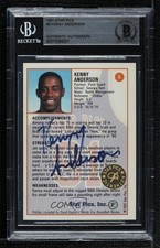 BAS 1991 Star Pics Auto Kenny Anderson #5 BGS Authentic Auto Auto 2u3