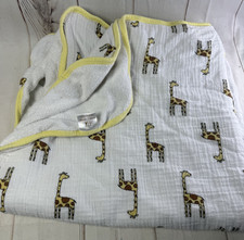 Aden & Anais Jungle Jam Giraffe Cotton Muslin Blanket Backed Hooded Baby Towel