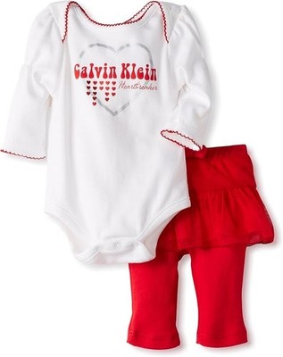 Calvin Klein NWT Girl's 3 6 Mo. Valentine's Heartbreaker 2 Pc. Tulle Set